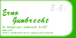 erno gumbrecht business card
